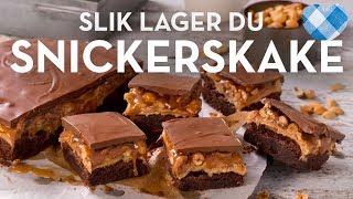 Verdens diggeste snickerskake Slik lager du den  TINE Kjøkken [upl. by Chap]