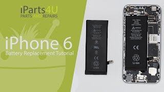 iPhone 6 Battery Replacement  How To  iParts4U [upl. by Nallad]