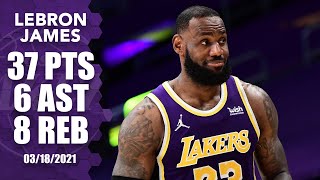 LeBron James goes off for 37 points in Lakers win vs Hornets HIGHLIGHTS  NBA on ESPN [upl. by Lonnie702]