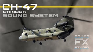 CH47 Chinook Helicopter Sound System Demonstration for Unity [upl. by Anillehs582]