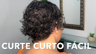 CORTE CURTO FÁCIL para cabelo ondulado que não gosta de escovar [upl. by Ainigriv368]