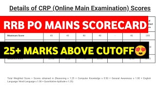 MY RRB PO Mains Scorecard 2023😍😍  Expected Final Cutoff Of RRB PO 2023 [upl. by Tennies]