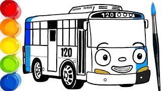 Howtodraw TAYO The Little Bus  Simple Drawing and Coloring  Learn Colors  Tim Tim TV [upl. by Andrews104]