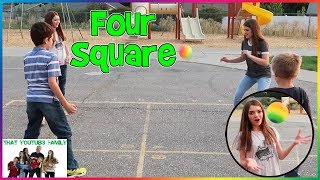 FOUR SQUARE  PLAYGROUND WARS  That YouTub3 Family [upl. by Anibur]