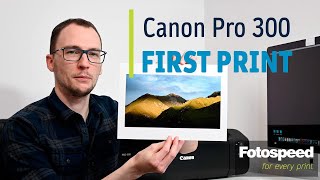 Canon Pro 300 Printer  Making Your First Print [upl. by Leotie577]