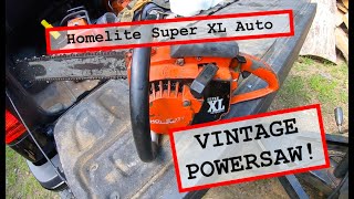 VINTAGE POWER SAW Homelite Super XL Automatic [upl. by Ecnesse]