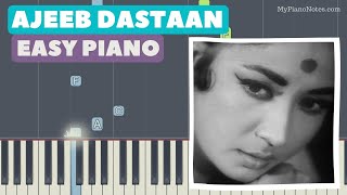 Ajeeb Dastan Hai Yeh 1960  Old Hindi Songs Piano Tutorial  Learn to Play  Lata Mangeshkar [upl. by Christos]