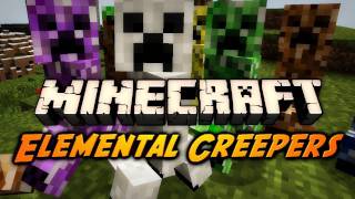 Minecraft Mod Review ELEMENTAL CREEPERS MOD [upl. by Llertrac]