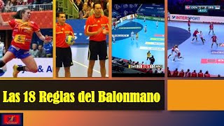 🤾🏽‍♂️ 🥅 🤾‍♀️ Las 18 Reglas del balonmano 🤾🏽‍♂️ 🥅 🤾‍♀️ [upl. by Giliane]