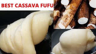 Original Cassava Fufu  Akpu  No Pounding  Fresh Cassava Fufu [upl. by Mehalek]