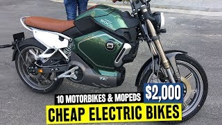 10 Electric Motorbikes Ranked by Affordability and Range feat Super Soco and Onyx Mopeds [upl. by Nylsoj310]