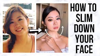 HOW TO SLIM DOWN YOUR FACE include 7 Effective Face Exercises  Emi [upl. by Perzan]