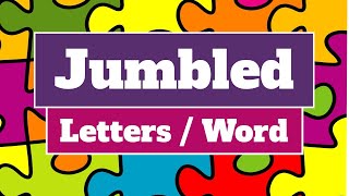 Jumbled Letter  Word  Rules for making meaningful word [upl. by Novrej554]