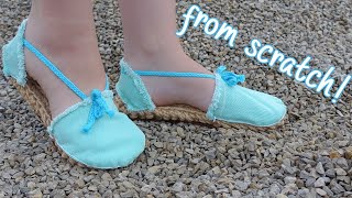 How To Make DIY Espadrilles From Scratch  Jute Crochet amp Leather Soles [upl. by Acsirp]