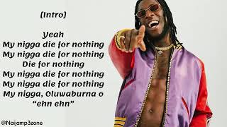 Burna Boy Ye Lyrics [upl. by Slavin]