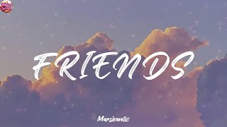 FRIENDS  Marshmello Lyrics Taylor Swift Gloria Tells Marshmello [upl. by Nwahsyar]