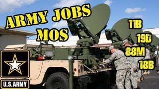 US Army MOS Army jobs [upl. by Adnahsat]