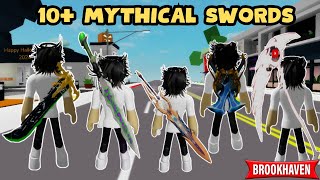 10 MYTHIC SWORD In Brookhaven WID amp Accessories Name  Roblox [upl. by Eelek137]