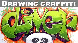 Drawing graffiti with Promarkers 2  Marker tutorial [upl. by Napier556]