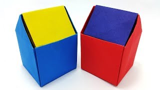 Learn How To Make Paper Trash Bin Easy Instructions  Origami Dustbin Step By Step Tutorial [upl. by Aisatsana553]