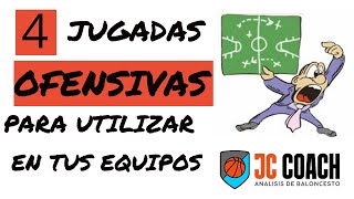 4 TACTICAS ofensivas de baloncesto Variantes del DOBLE STACK [upl. by Isied]