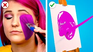 COOL DIY ART IDEAS Easy Painting Hack Ideas amp Other Art Crafts by Crafty Panda [upl. by Rossen]