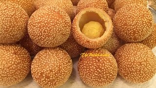 Sesame Balls Recipe  Bánh Cam  Bánh Rán [upl. by Nilyaj]