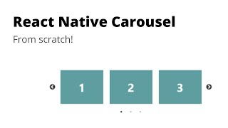 React Native Carousel from scratch [upl. by Eylrac]