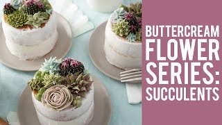 How to Make Buttercream Flowers Succulents [upl. by Quinta]