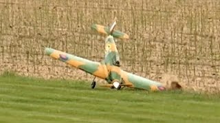 RC Scale Hawker Hurrican MkI with Bad Landing  Modellsporttreffen Bölsdorf 2015 1080p50fpsHD [upl. by Scibert]