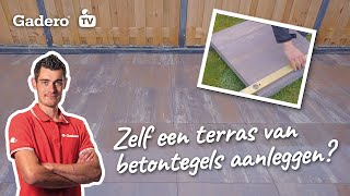 Zelf een terras van betontegels aanleggen Ontdek hier de stappen [upl. by Oruhtra750]