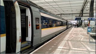 Eurostar E320 at Rotterdam Centraal arrival and departure [upl. by Yuk]