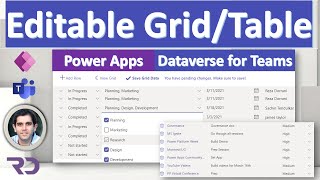 Power Apps Editable Table using Gallery in Dataverse for Teams [upl. by Rema562]