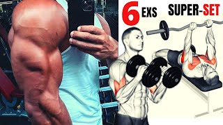 6 BICEPS amp TRICEPS SUPERSET WORKOUT AT GYM  Musculation triceps et biceps en superset [upl. by Ellehsal]