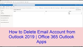 How to Remove or Delete an Email Account from Outlook in 2021  Delete outlook Profile from Windows [upl. by Underwood]