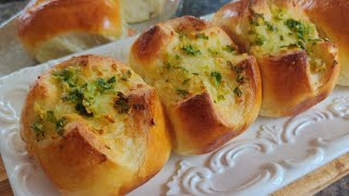 蒜香面包 超级柔软 太香了 Super Easy and Fluffy Garlic Bread Recipe [upl. by Enileuqkcaj]