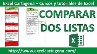 Comparar dos listas con Excel [upl. by Eifos]