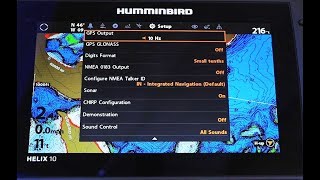 Humminbird HELIX How To GPS Output [upl. by Sharpe]