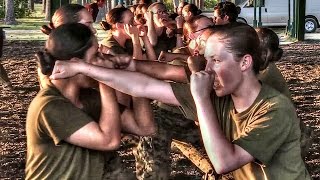 Women Marine Recruits Martial Arts Training [upl. by Eahs]