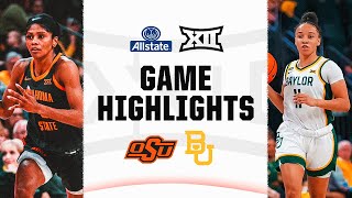 Oklahoma State at No 21 Baylor  Big 12 Womens Basketball Highlights  March 3 2024 [upl. by Eyanaj]