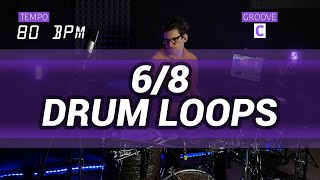 68 drum loop 80 BPM  The Hybrid Drummer [upl. by Assilav133]