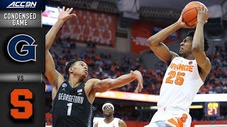 Georgetown vs Syracuse Condensed Game  201819 ACC Basketball [upl. by Leary]