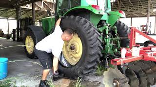 Tractor Tire Repair 18438 Instructional Part 2 [upl. by Ahsinad495]