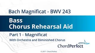 Bachs Magnificat Part 1  Magnificat  Bass Chorus Rehearsal Aid [upl. by Winters]