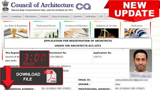 How to Register as an Architect in COA in 2022 3 MIN   Find Enrollment numberPaymentNEW UPDATE [upl. by Esyle881]