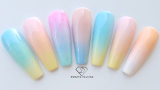 Ombre nail art techniques Easy ombre with gel polish How to do quick ombre nails [upl. by Zuliram]