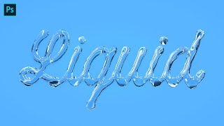 Liquid Lettering Tutorial  Adobe Photoshop [upl. by Enelrae]