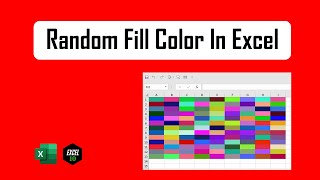 How to Add Random Background Color or Fill Color in Excel [upl. by Antons]