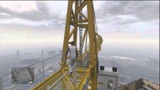 GTA V  Tall Crane Skydive [upl. by Mercie]