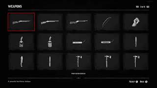 Red Dead Redemption 2 Full Complete List of All 63 Weapons  Compendium All WeaponsAchievement [upl. by Eirelam]